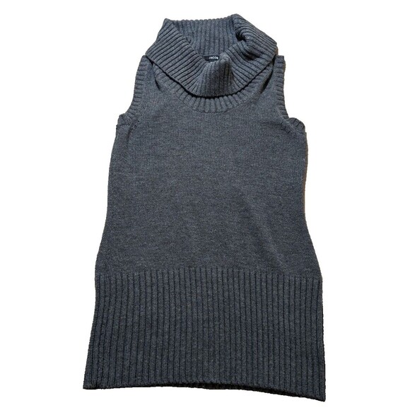 Jacob Women's Gray Wool Cowl Neck Long Sweater Vest Size Medium - Picture 1 of 9